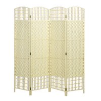 Offres Spéciales maison fait à la main japonais Paravent blanc cloison en bois écran autoportant haut de gamme 6 panneaux séparateur de pièce