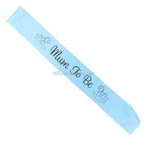Boy Girl Party Decoration pink Blue White <strong>Mum</strong> <strong>to</strong> <strong>Be</strong> Sash Baby Shower Party Decoration Supplies - Product Image 4
