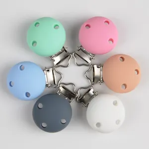 HAPBAY Pacifier Clip Product Name and Silicone Round Shape Pacifier Clip