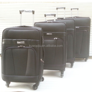 Polyester <span class=keywords><strong>1680D</strong></span> spinner 4 Bánh xe mềm bên xe đẩy trường hợp thiết lập 4 PC có thể thu vào bánh xe hành lý Vali - Product Image 2