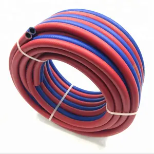 Manguera doble de acetileno de oxígeno trenzado de fibra Flexible de peso ligero Conducto de plástico corrugado tubo de manguera de soldadura doble de PVC 20 bar