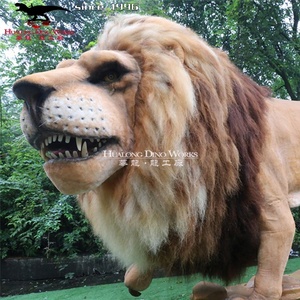 Mô Hình Động Vật Mô Phỏng Điêu Khắc Sư Tử Cử Động Công Viên - Product Image 1