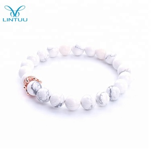 2018 Mode Chaude Bijoux Volcan Lava Mat Onyx <span class=keywords><strong>Pierre</strong></span> Roi Couronne Perle Bracelets - Product Image 6