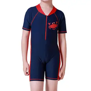 कस्टम UPF50 + सांस Wetsuit एक टुकड़ा लघु आस्तीन बच्चों Swimwear के बच्चों बिकनी