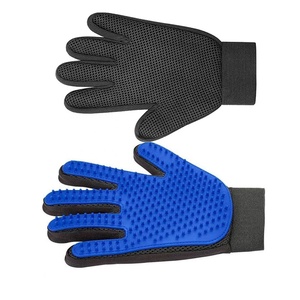 2 in 1 5本の指脱毛シリコンペット猫クリーニング毛除去グルーミング脱衣水着ブラシ手袋 - Product Image 3