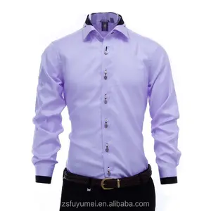 non iron cotton fabric men's dress shirt for garment dipping, easy care shirt