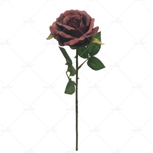 ISEVIAN presa di Fabbrica singolo gambo lungo rosa fiore artificiale <span class=keywords><strong>rose</strong></span> nere - Product Image 4