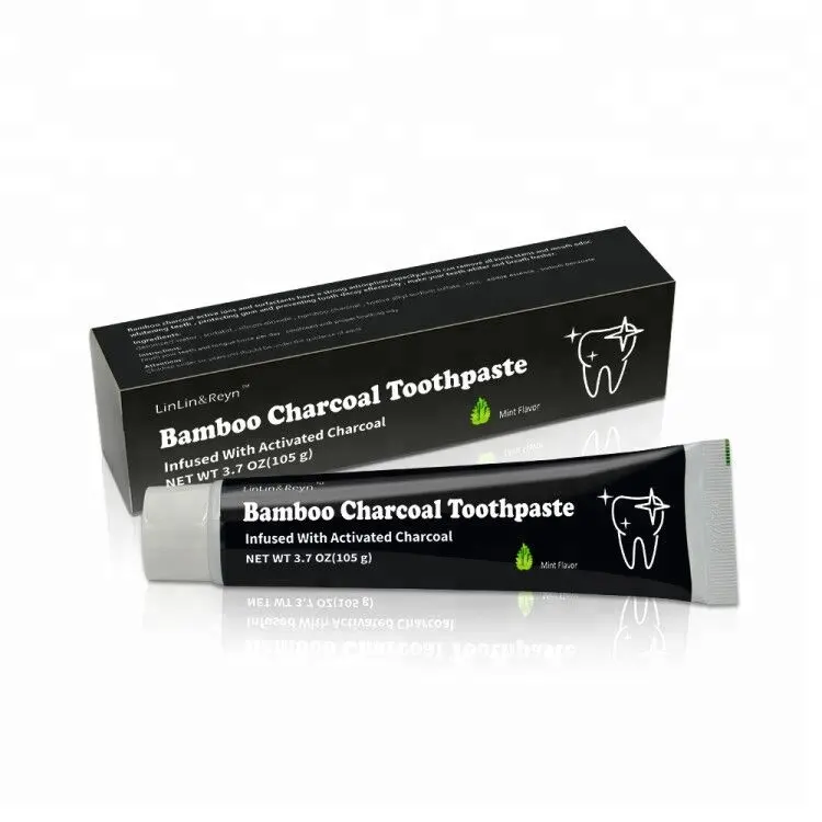 In Voorraad Niet Giftig 100% Natuurlijke Organische Actieve Bamboe Houtskool Tanden Whitening Tandpasta 105G Mint Smaak