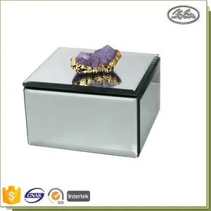 Hot Product Decor Glass Cajas Para Joyas Luxurious Mirror Jewelry Box