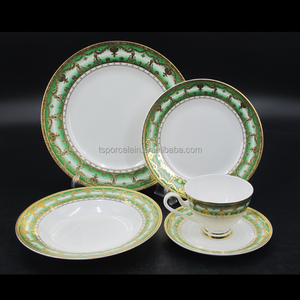 Nouvelle conception, vente chaude, service de table en porcelaine ronde dorée de style égyptien, avec un <span class=keywords><strong>prix</strong></span> <span class=keywords><strong>bas</strong></span> - Product Image 3