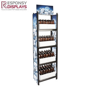 Kim loại tầng thường vụ hiển thị <span class=keywords><strong>Rack</strong></span> bốn Tier kép side có thể điều chỉnh kệ đơn vị cho ô tô pin bán lẻ nhà để xe hội thảo - Product Image 5
