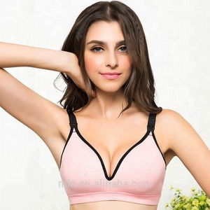 100% spalline di <span class=keywords><strong>cotone</strong></span> per maternità spalline Push up <span class=keywords><strong>reggiseno</strong></span> <span class=keywords><strong>imbottito</strong></span> traspirante biancheria intima da Yoga reggiseni per allattamento da donna - Product Image 4
