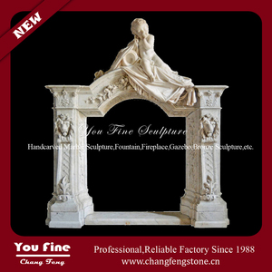 indoor utilisé en marbre <span class=keywords><strong>cheminée</strong></span> décorative manteaux de <span class=keywords><strong>cheminée</strong></span> en pierre blanche pour la vente - Product Image 5