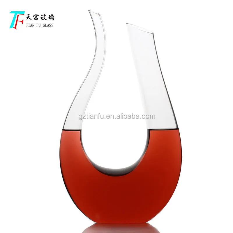 Miglior prezzo corno vino decanter di alta qualità trasparente di vetro di vino decanter all'ingrosso