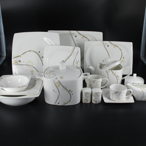 Juego de Vajilla Cuadrada de Porcelana China de 125 Piezas <span class=keywords><strong>en</strong></span> <span class=keywords><strong>Oferta</strong></span>, Vajilla Cuadrada Tangshan - Product Image 1