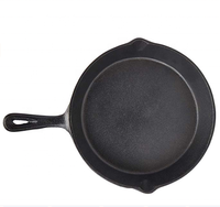 Wajan Penggorengan Telur Peralatan Masak Rumahan Chef Pan Anti Lengket Besi Cor Pra-Bumbu 3 Buah Ukuran 6/8/10 Inci Minimalis