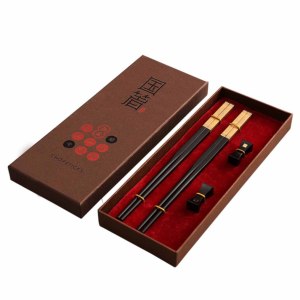 Custom logo chopsticks gift box set with strong quality