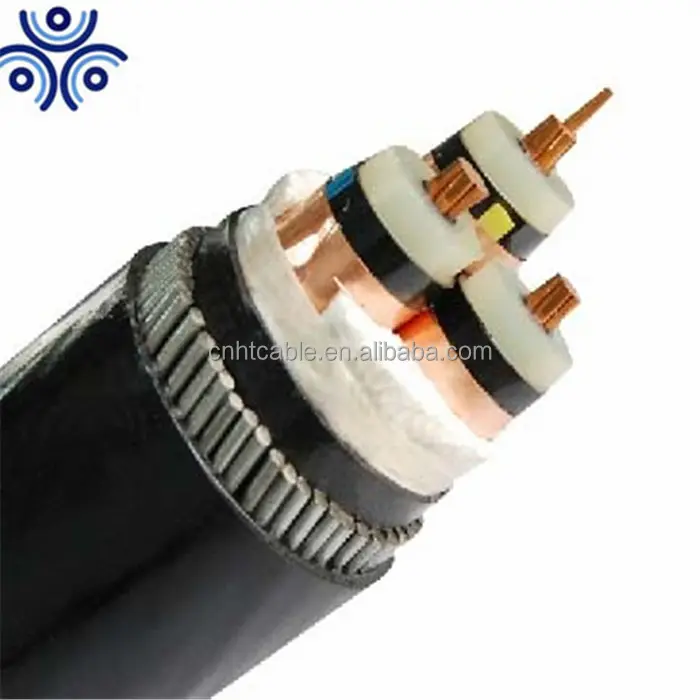 CU/XLPE/CTS/SWA/PVC Medium Voltage Power Cable Electric SABS Certificate 19/33KV 3 Core PVC Xlpe 1 or 3 Cores Underground