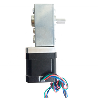 Réducteur de moteur pas à pas hybride personnalisé 42mm Nema 17 taille 6Nm couple de maintien bipolaire Double arbre engrenage à vis sans fin 6Nm moteur pas à pas