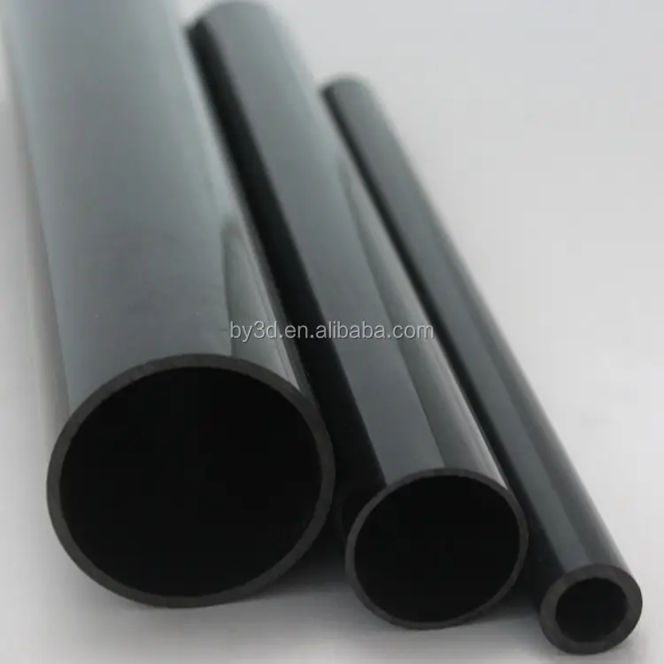 Factory Outlet Plastik Hitam Pipa Bulat ABS PP PC Pipa PVC/Tabung untuk Ukuran Apa Pun