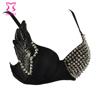 Soutien-gorge de danse punk gothique Corzzet Black Studs <span class=keywords><strong>Rive</strong></span> & Wing - Product Image 2