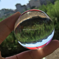 Sphère de boule de guérison solide en cristal de verre clair de taille différente personnalisée K9 40mm pour la décoration de la maison