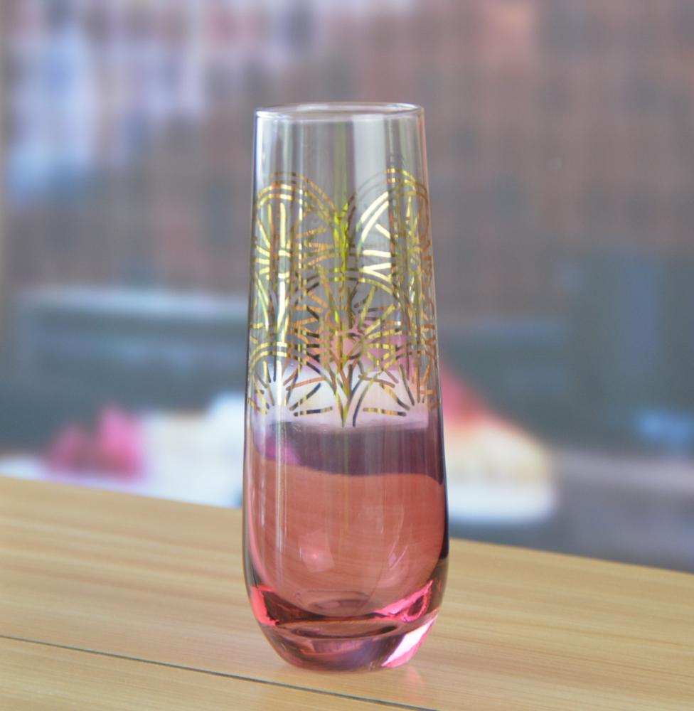 Cheap Wholesale 270ml 9oz Toasting Stemless glass Champagne Flute