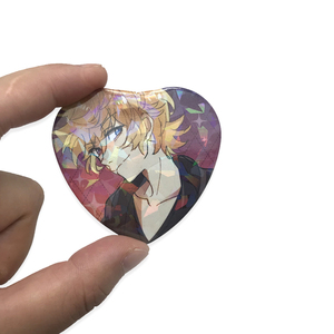Heart Shape <strong>Star</strong> Shape Holo Holography Button <strong>Badges</strong> Laser Film Reflective <strong>Badge</strong> - Product Image 3