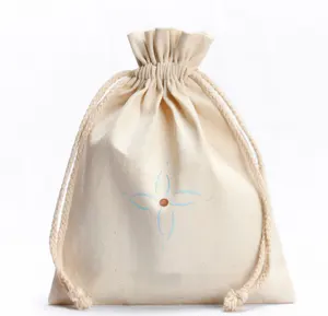 Eco friendly Small delicate Cute Christmas Sack Cotton String Bag