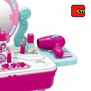 2 dans 1 valise fille beauté jouer ensemble <span class=keywords><strong>coiffeuse</strong></span> <span class=keywords><strong>jouet</strong></span> avec son et lumière - Product Image 3