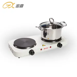 JX-6245A 2000 W Hot Sale Customized Widely Used Quickly Heating Element Electric Double Burner Hot Plate