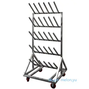 Fabriek Directe Verkoop 15-Paar Rvs Boot Rack/Mobiele Boot Rack