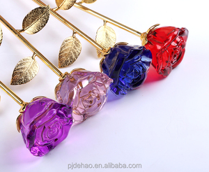Luxury Personalized Engraving Crystal Rose Souvenir Gift <strong>Showpiece</strong>