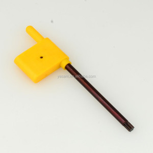 Chiavi a Stella Tipo Bandiera T6 T7 T8 T10 T9 T15 T20 <span class=keywords><strong>T25</strong></span> per Inserti in Carburo, Colore Giallo - Product Image 3