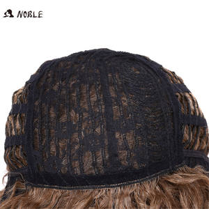 <span class=keywords><strong>Noble</strong></span> oro capelli sintetici di colore naturale crespo onda riccia resistente al calore parrucca sintetica bionda - Product Image 5
