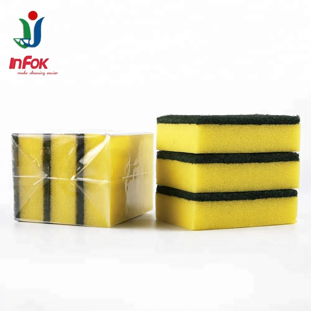 Bán Buôn Sợi Polyester Nhà Bếp Món Ăn Rửa Làm Sạch Miếng Bọt Biển Scourer