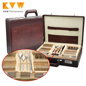 Hot Bán thiết lập dao kéo 72 thép không gỉ Flatware - Product Image 1