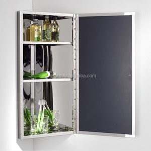7041 Stainless Steel Wall Mounted Bathroom <strong>Corner</strong> <strong>Mirror</strong> <strong>Cabinet</strong> - Product Image 3