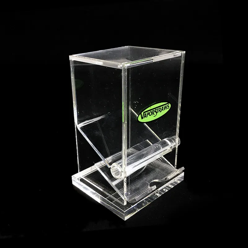 Groothandel Acryl Automatische Plastic Tandenstoker Houder Clear Tandenstoker Box Plexiglas Automatische Tandenstoker Dispenser