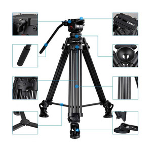 NT-660 tổ 1620cm phát sóng chuyên nghiệp Studio DSLR máy ảnh <span class=keywords><strong>Tripod</strong></span> Tương thích với <span class=keywords><strong>Manfrotto</strong></span> thủy lực - Product Image 3