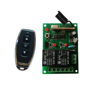 315mhz/433mhz rf relé 2ch 12/24v dc interruptor de controle remoto sem fio do motor