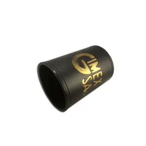 New Product Of Dice Cup with leather material, Soft Lint Inner PU/PVC Real Leather Dice Cup