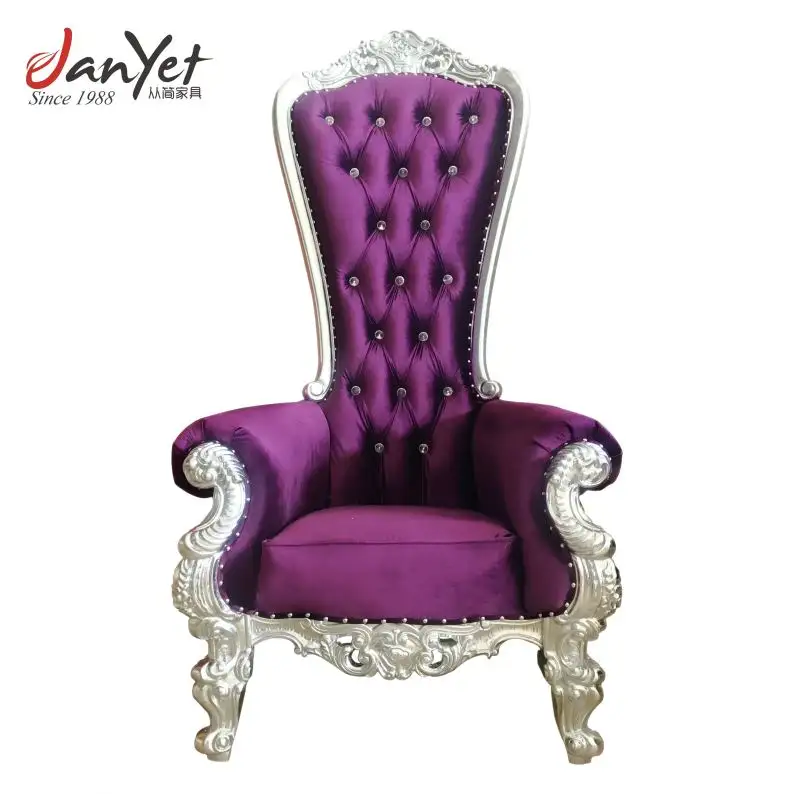 Скидка высокий спинкой фиолетовый король и королева стул