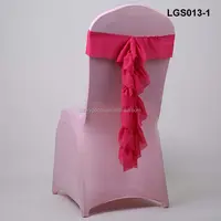 Personalizzato fancy hot pink chiffon del telaio della sedia per matrimoni