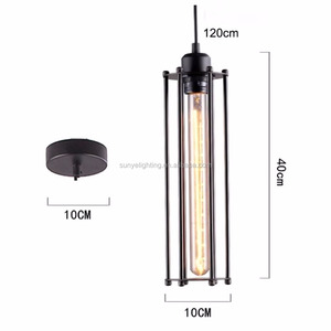 Cổ Điển Trang Trí Droplight Phong Cách Đồng Quê Pendant Lights Retro Loft Sắt Lồng Đèn Đèn Treo Đèn Đồ Đạc - Product Image 2