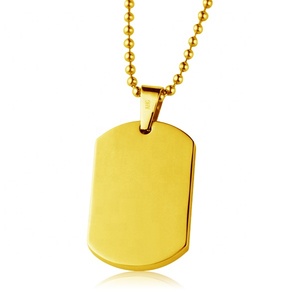 <span class=keywords><strong>Pendentif</strong></span> en acier inoxydable pour hommes, argent gravé et personnalisé, 50 pièces - Product Image 4