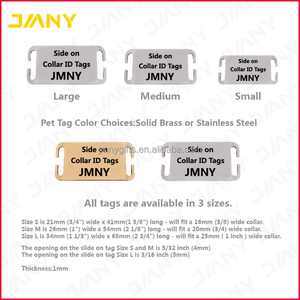 Etiqueta de Identificación para Perros al por Mayor, de Acero Inoxidable, Estilo Moderno, 6 Colores, Deslizable, para Collares de Perro con Hebilla, Stock de Fábrica - Product Image 3
