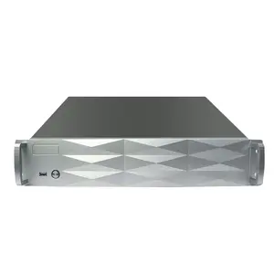 Châssis de serveur industriel 2U 19 pouces à montage en rack avec panneau en aluminium pour adaptateur PSU E-ATX mo et 1U 2U