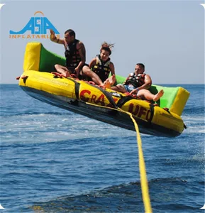 6 Riders Towable Inflatable Water Toys Fly Fish Crazy Sofa Inflatable Water Ski Tube Aqua Slider