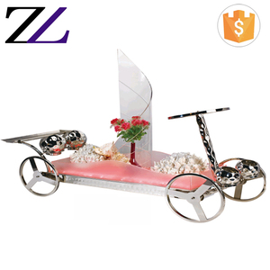 Cung Cấp Dịch Vụ Ăn Uống Led Acrylic Rèn Đứng Ice Storage Tank Buffet Thiết Bị Làm Mát Thực Phẩm Lạnh Hiển Thị/Thuyền Hình Dạng Ice Bucket - Product Image 3